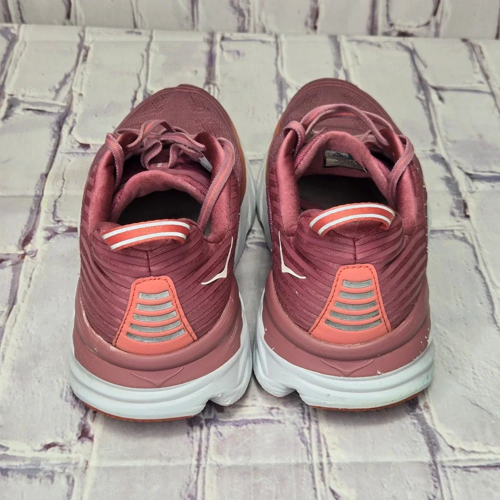 Hoka One One Bondi 6 Womens Sz 10 Running Athletic Shoes Mauve Orange Sneakers - Picture 7 of 10